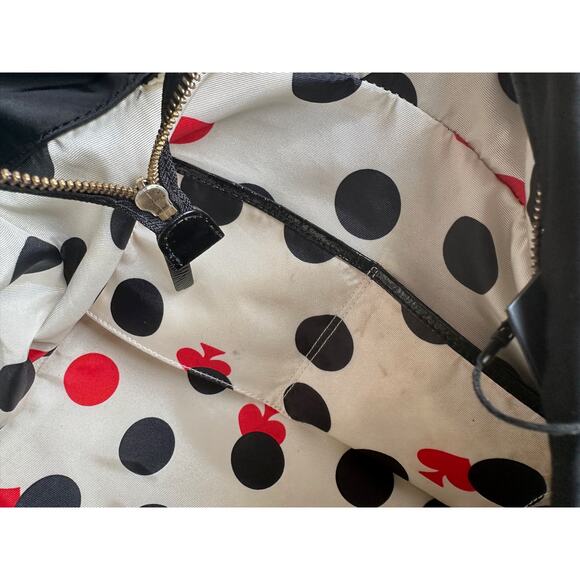 Kate Spade Black Nylon Ribbon Handbag - Polka Dot Interior - Picture 9 of 11